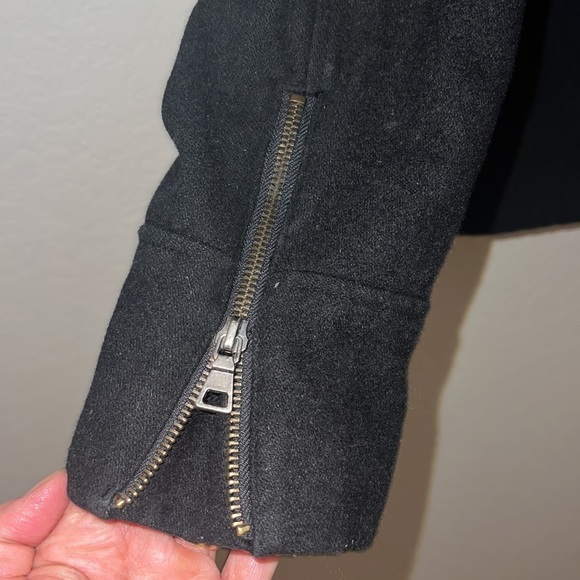 Twentyome mens black wool blend jacket size M Zippers and snaps zip in hoodie - Picture 7 of 9